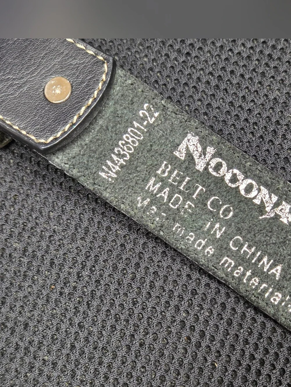 Nocona Southwestern Aztec Embroidered Belt black leather 20